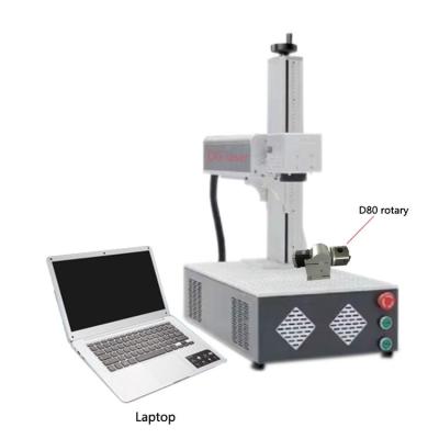 중국 20W portable fiber laser marking machine for metal with electric column with double pedal 판매용