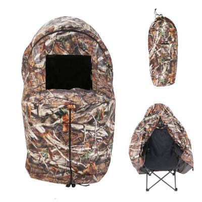 China Outdoor Outdoor Hunting Work See Through Camouflage Hunting Blind Chair Hunting Tent Chair For One or Two Man for sale