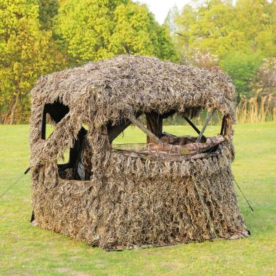 China Outdoor Hunting Work Hunting Waterproof Ghillie Tent Layout Hunting Waterfowl Outdoor Folding Camouflage Blind Lean Hunting Tent Blind Camping Tent for sale