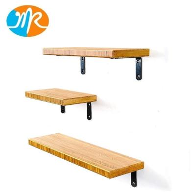 China Viable Bamboo Wall Ledge Storage Display Shelf Set for sale