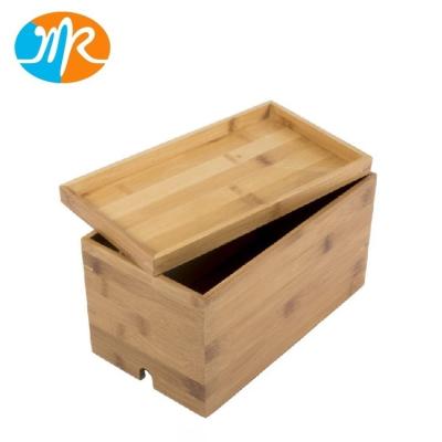 China Sustainable Wooden Cable Box Management Bamboo Organizer for sale