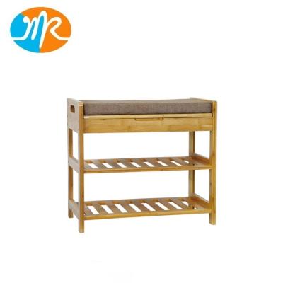 China Bamboo Storage Bench Shoe Rack Shoe Organizer Storage Furniture for sale