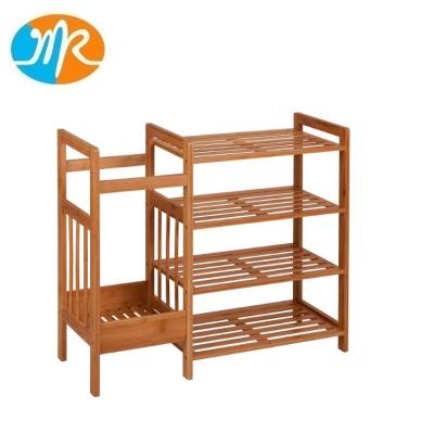 China Other 4-Tier Entryway Organizer Bamboo Shoe Organizer Rack Display for sale