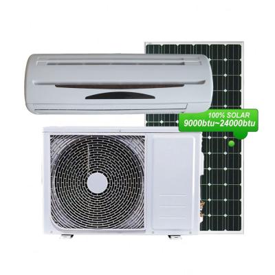 China 100% Solar Wall Mounted Air Conditioner 9000Btu 0.75Ton 1P Air Conditioner Off Grid 100% Solar AC Price for sale