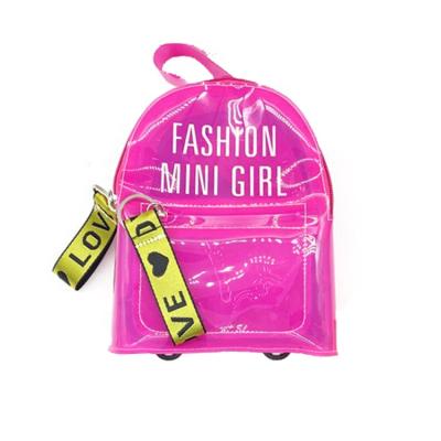 China Clear Student Backpack Wholesale LOGO Letter Waterproof Custom Women PVC MIni Backpack For Teenage Girls small for sale