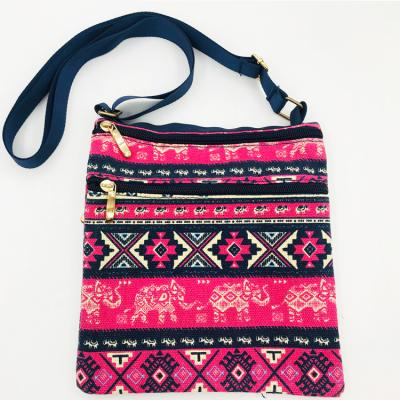 China Hot Selling Lightweight And Durable Tribal Messenger Bag, Double Side Cross - Canvas Style Body Bag For Women And Girls for sale