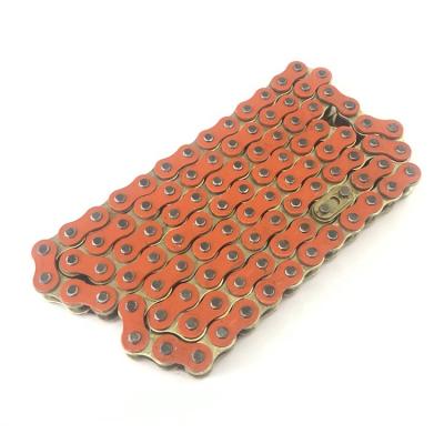 China 40Mn Or 45 Mn Manufacturer Roller Chain Motorcycle Chain Colored For 428/428H/420/420H Orange Color for sale