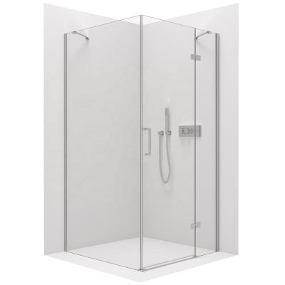 China Modern Custom Made Bathroom Shower Rooms Aluminum Material Shower Hinge Pivot Door Tempered Glass Shower Enclosures for sale