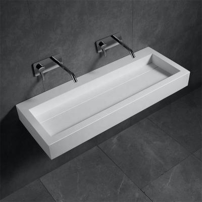 China Modern Luxury Artificial Marble Hotel Bathroom Vanity And Top Acrylic Solid Outdoor Vanity Stone Basin for sale