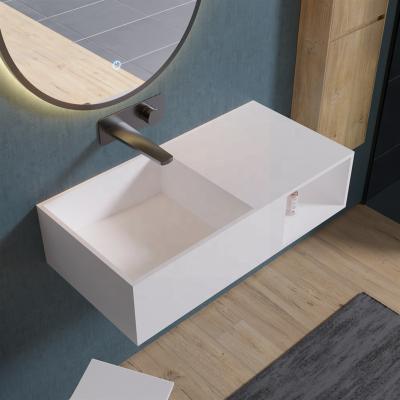 China Modern Durable Bathroom Sink Solid Outdoor Bathroom Vanity And Sinks Artifficial Stone Wash Basin for sale