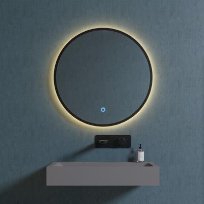 China Bright Smart LED Backlit Mirror Customized Light Round Aluminum Sight Bathroom Mirror LED Mirror for sale