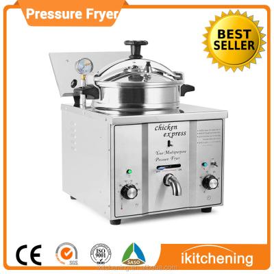 China Fast Temperature Small Pressure Fryer Electric Table Top Pressure Rising Fryer KFC Used Small Deep Fryer for sale