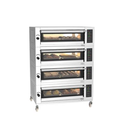 China Industrial Bakery Bakery Equipment 4 Layer 8trays Deck Oven for sale