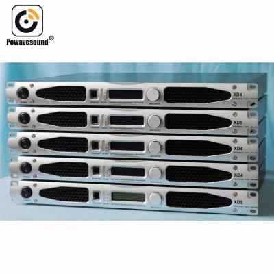 China Professional 1U Digital Power Amplifier DSP Indoor With LCD Control 4 x 3000W Audio Dish Amplifier Module DSP Processor XD Series for sale