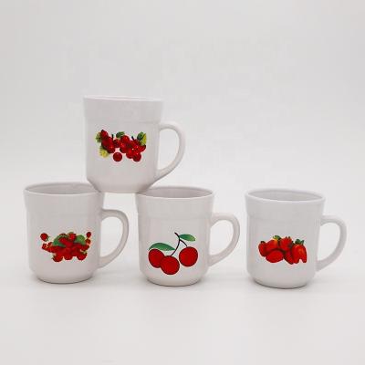 China Custom Creative Ceramic Popular Coffee Cup Kids Coffee Mug 9oz Viable Cup Creamers for sale