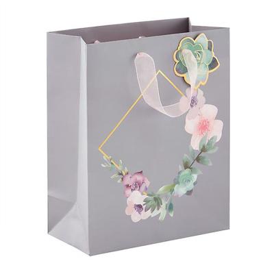 China Recyclable Custom Jewelry Shopping Cosmetic Packaging Carry Art Gift Paper Bag Logo Small Thank You Clothing for sale