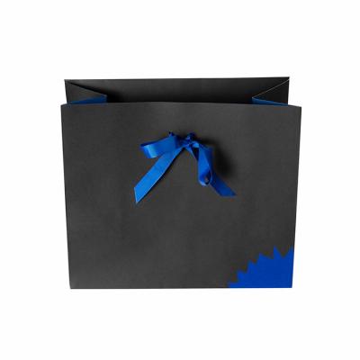 China Wholesale Price Recyclable Cheap Black Printed Silk Pouch Drawstring Small Gift Bags With Ribbon Handles For Jewelry for sale