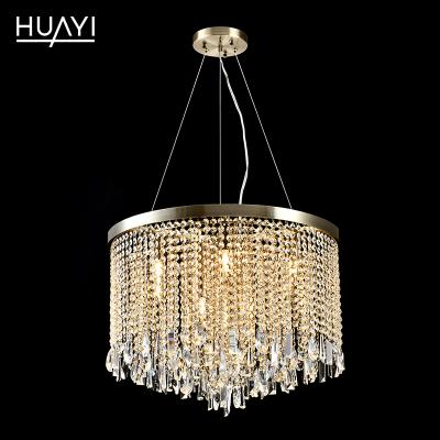 China Hanging Light Customized Round Modern Contemporary Crystal Chandelier Nordic Luxury HUAYI 60w 360w 540w 900w Large for sale