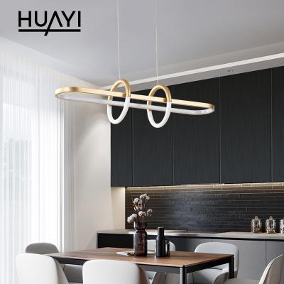 China HUAYI High Brightness 6.8watt 48watt Contemporary Indoor Living Room Bedroom Modern Hanging Led Chandelier Pendant Light for sale