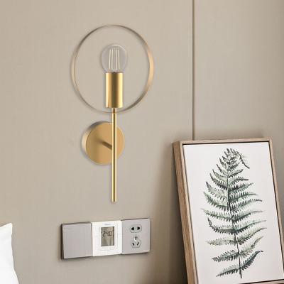 China High Quality Modern Romantic Residential Natural Wall Lamp from HUAYI Ring Indoor Dining Living Room E14 for sale