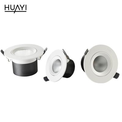 China Modern hot selling HUAYI simple style 220v 6w 10w 15w market museum plastic indoor living room led spotlight for sale