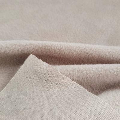 China Durable Super Soft Single Sided Breathable Dyed Comfortable 100% Polyester Fleece Fabric For Suit Winter Clothes for sale