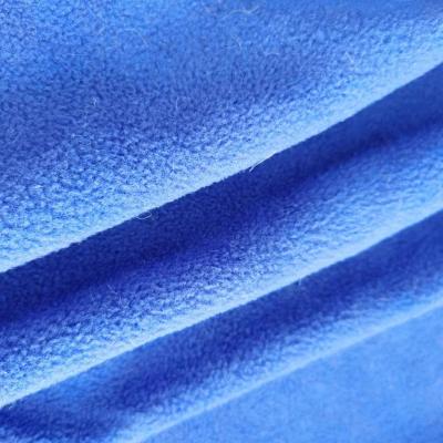 China Sustainable Hot Selling Soft Knitted Breathable Double Side Dyed 100 Percent Polyester Micro Fleece Fabric For Clothing Cover for sale