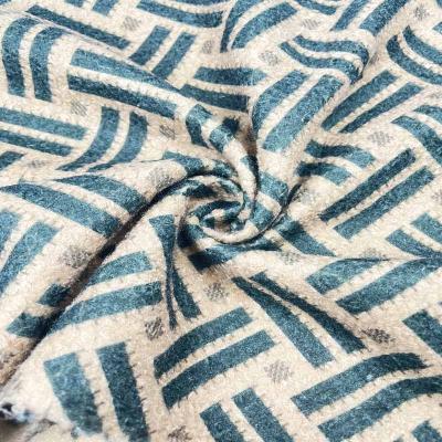 China New Viable Hot Sale 100% Polyester Paper Printed Circle Loop Teddy Sherpa Fleece Fabric For Winter Coat Knitted Soft Jacket for sale