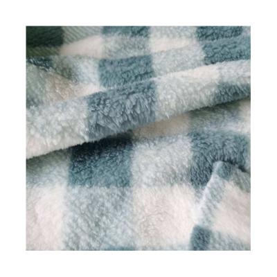 China Fashion Winter Sustainable Custom 100% Polyester Printed Plain Super Soft Sherpa Fleece Fabric For Jackets Covers for sale