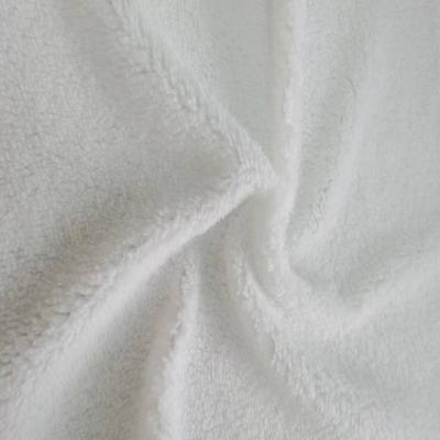 China Sustainable Custom Hot Sale Single Sided Knitting Soft 100% Polyester Sherpa Fleece Fabric For Winter Blankets for sale