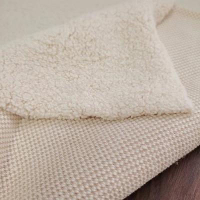 China Customized Sustainable Single Sided 100% Polyester Plush Knitting Soft Sherpa Fleece Fabric For Home Textile Garment for sale