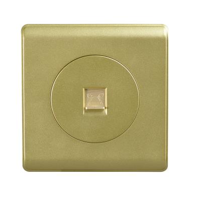 China ABUK Telephone Socket Outlet 250V Residential / General Purpose Electrical Wall Socket 3*3 Inches Single Socket for sale