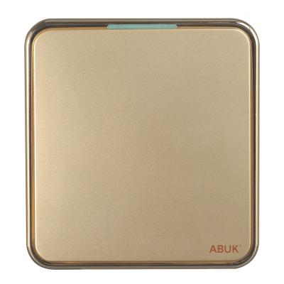 China ABUK 1 Strip 2way Wall Switch Push Button Modern Home Wall Electric 3*3 Lamp Switch Inches Panel 10A 250V 3*3 Inches Plastic Material for sale