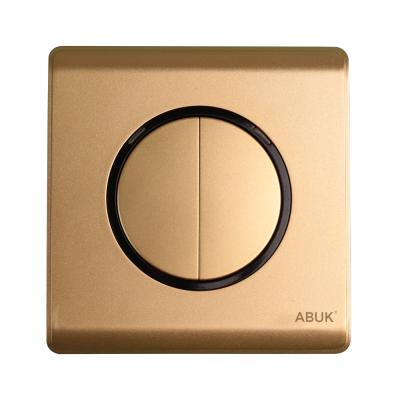 China ABUK 2 Way Wall Switch 10A 250V Strip 2 Way Contact Modern Flush Mount Light Weight Electrical Switch For Nigeria Home Maker 86*86mm for sale