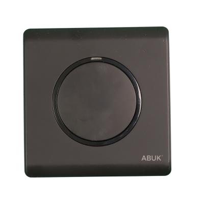 China ABUK 1 Way Wall Switch 10A 250V Strip 2 Way Touch Modern Flush Mount Lightweight Black Electrical Switch For Nigeria Home Maker 86*86mm for sale