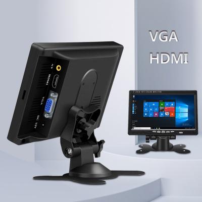 China Hot Selling 7 Inch Led Speaker 12v Monitor With VGA HD-MI AV Optional for sale