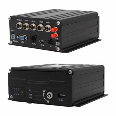 China 4 in 1 Vehicle Black Box Dvr Handleiding H.264 Standalone Network Dvr With Camera Kit Hd Mini Truck Camera 4 Channel Dvr 4g Box MDVR401 for sale