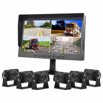 China Bus Truck Dash Cam 10 Inch 6CH 720p Car DVR Truck Security Cam Dash Cam System Rear Camera For Bus Van RV for sale