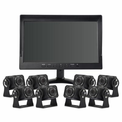 China Bus 10 inch 1080p 8ch monitor truck dvr black box car dvr car dvr rearview system 4 channel 6 channel driving recorder for truck bus for sale