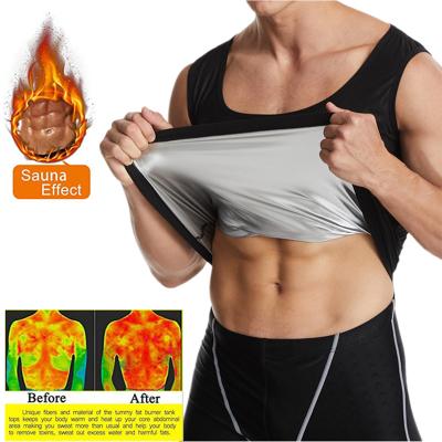 China TENNEIGHT Tummy Body Shaper Fitness Shapewear Tummy Control Waterproof Spandex Plus Size Sauna Suit Men Sweat Vest for sale