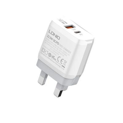 China LDNIO A2421 22.5W Mobile Phone Fast Charger/Wall Charger/Travel PD+QC Charger Support Full Compatibility Fast Charging Function for sale