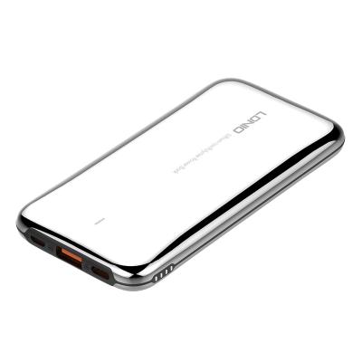 China Stainaless Steel LDNIO 15W Portable Power Bank 10000mAh USB-C Battery Charger Power Bank Stainaless Steel PQ1017 for sale