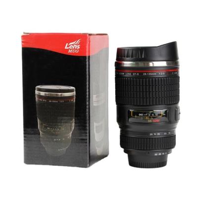 China Viable High Quality Stainless Steel Camera Photo Lens Coffee Cup Mug For Photographer Lovers Present With Lid for sale