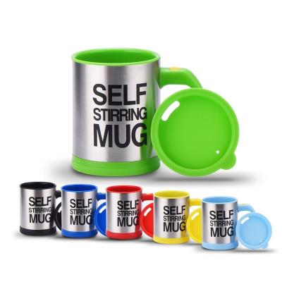 China Sustainable Custom Logo Office Home Reusable Stainless Lazy Automatic Self Stirring Coffee Mug for sale