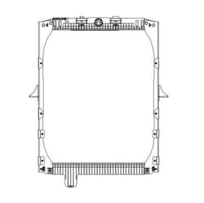 China Aluminum Truck Plastic Tank For DAF Radiator OEM 393433 61423 393434 for sale