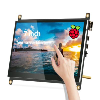 China Yes Factory 7inch Touch Screen Monitor 800x480 TFT LCDwith Speaker Capacitive Screen For Raspberry Pi 4/3/B/B+ Mac Windows Ubuntu for sale