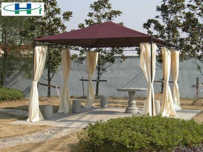 China Outdoor Sun Shelter 3x3m Steel Frame Polyester Clubhouse Garden Furniture Gazebo for sale