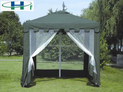 China Green Sun Shelter 3x3m Polyester Gazebo With Mosquito Net for sale