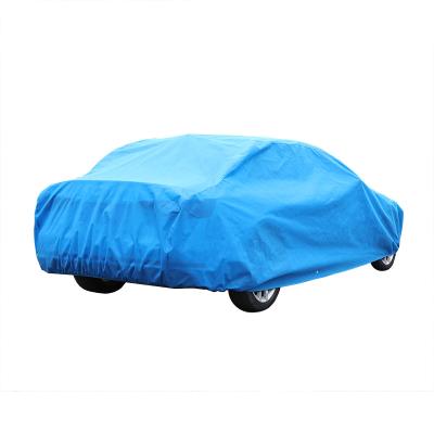 China Universal Water Resistant Factory Supply Car Cover Custom Blue Nonwoven Sunscreen Heat Insulation Dustproof Car Cover XL Full Size for sale