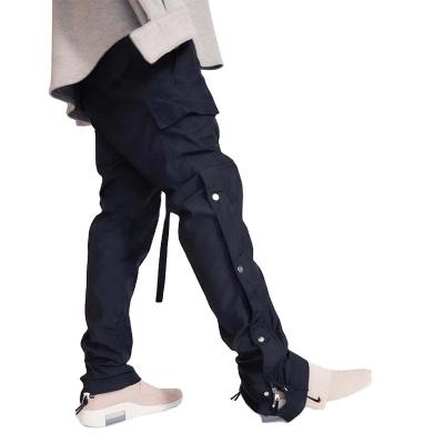 China Anti-Wrinkle Cotton Mens Jogger Sport Pants 2021 New Arrival Zipper Fashion Men Black Custom Smart Casual OEM Customized Anti Spring for sale